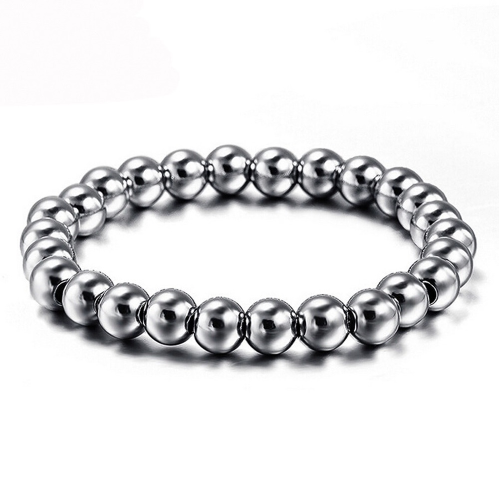 Rex Street Stainless Steel Bead Bracelet
